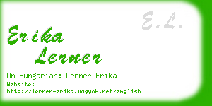 erika lerner business card